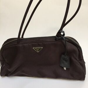 Prada brown nylon vintage handbag